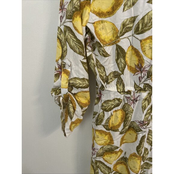 NWT Alex & Parker Small Lemon Floral Dress, Drawstring Waist Light Cotton - Picture 8 of 10